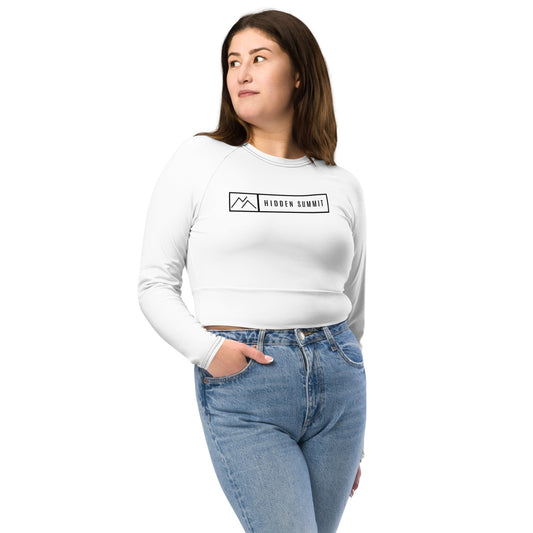 Hidden Summit Icon Recycled long-sleeve crop top